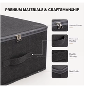 3-delige opvouwbare opbergboxset met deksel - materialen en afwerking
