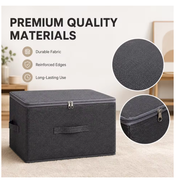 3-delige opvouwbare opbergboxset met deksel - premium materiaal