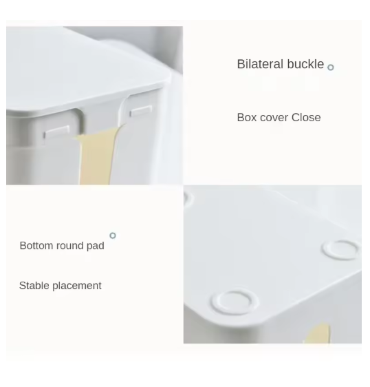 Kabelmanagementbox voor Stekkerdoos - sluitingen en antislipvoetjes