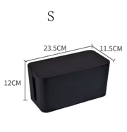 Kabelmanagementbox voor Stekkerdoos - zwart maat S 23,5 x 11,5 x 12 cm