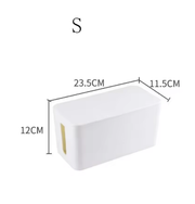 Kabelmanagementbox voor Stekkerdoos - wit maat S 23,5 x 11,5 x 12 cm