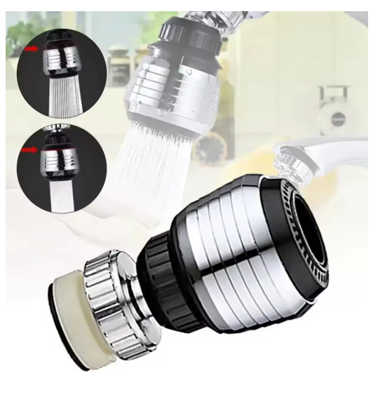 360° draaibare kraanbeluchter - product en twee waterstanden
