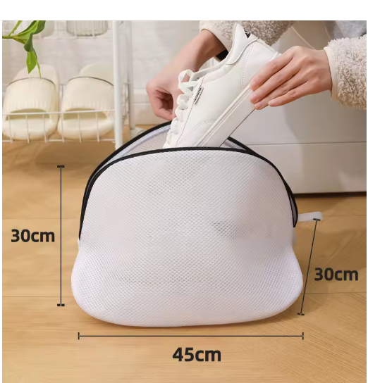 Mesh schoenwaszak maat L 45 x 30 x 30 cm