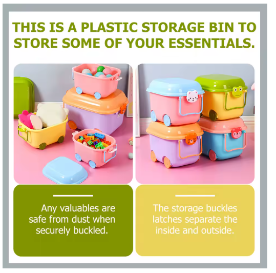 Opbergbox voor Onder het Bed met Handvat & Sluitclips