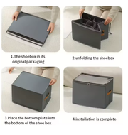 Opvouwbare schoenenopbergbox - installatie in vier stappen