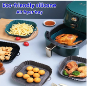 Siliconen Bakvorm voor Airfryer in gebruik met airfryer