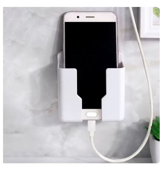 Zelfklevende wandhouder voor telefoon tijdens opladen